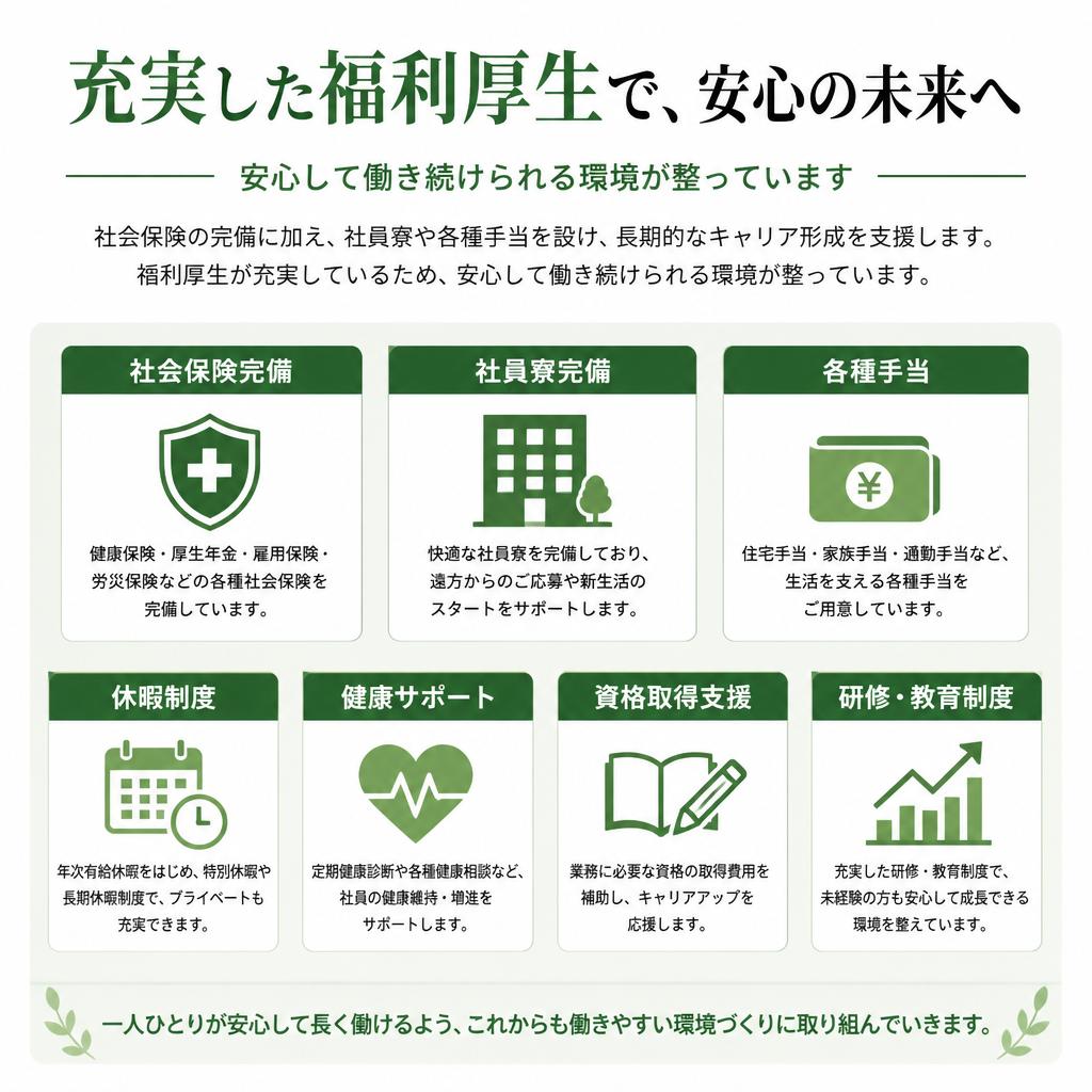 充実の福利厚生制度
