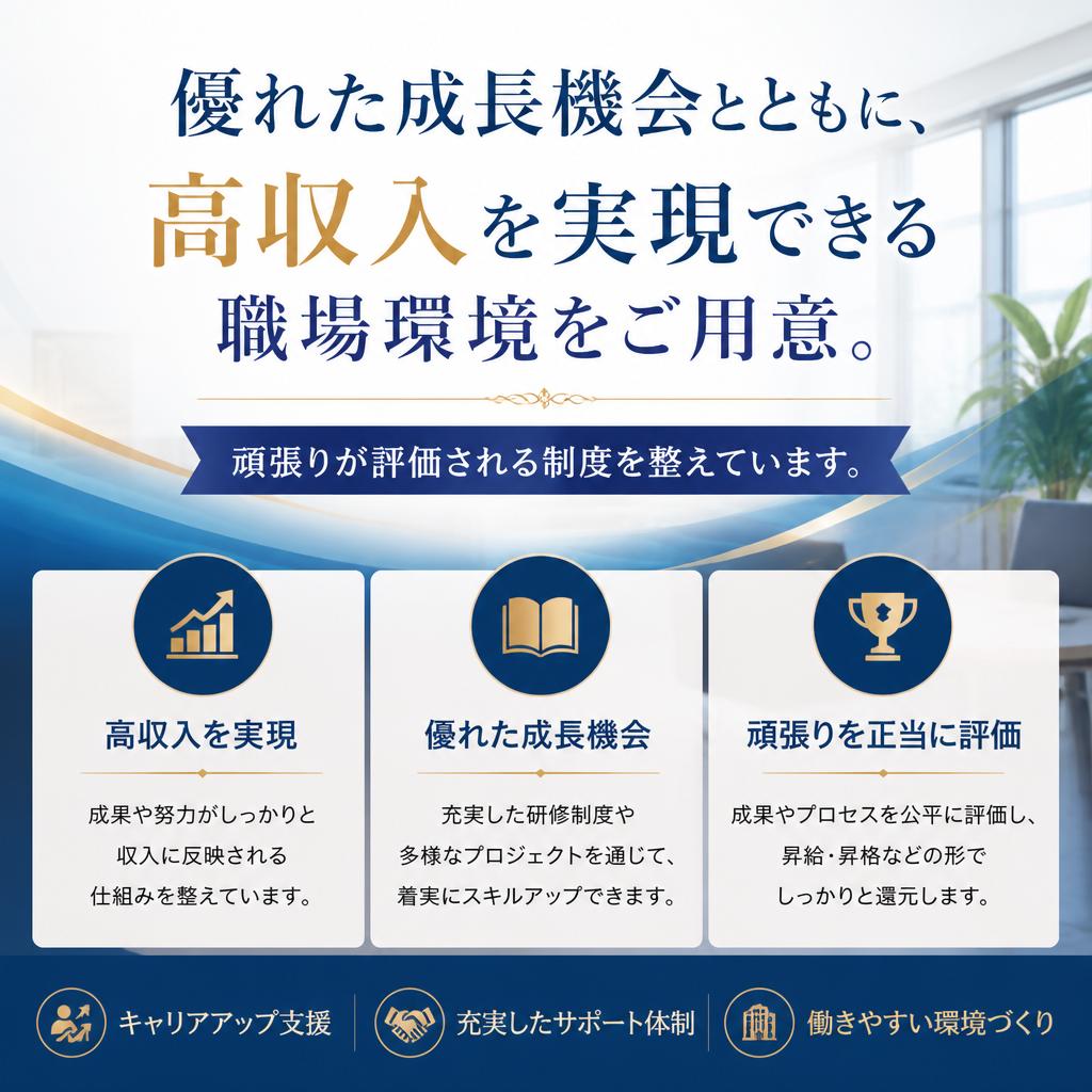 高収入を目指せる環境
