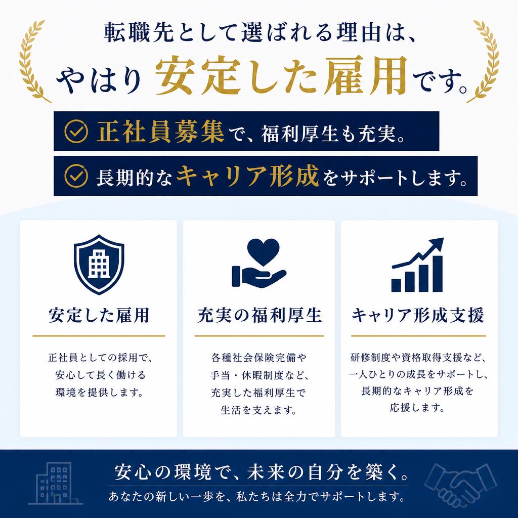 正社員としての安定した雇用