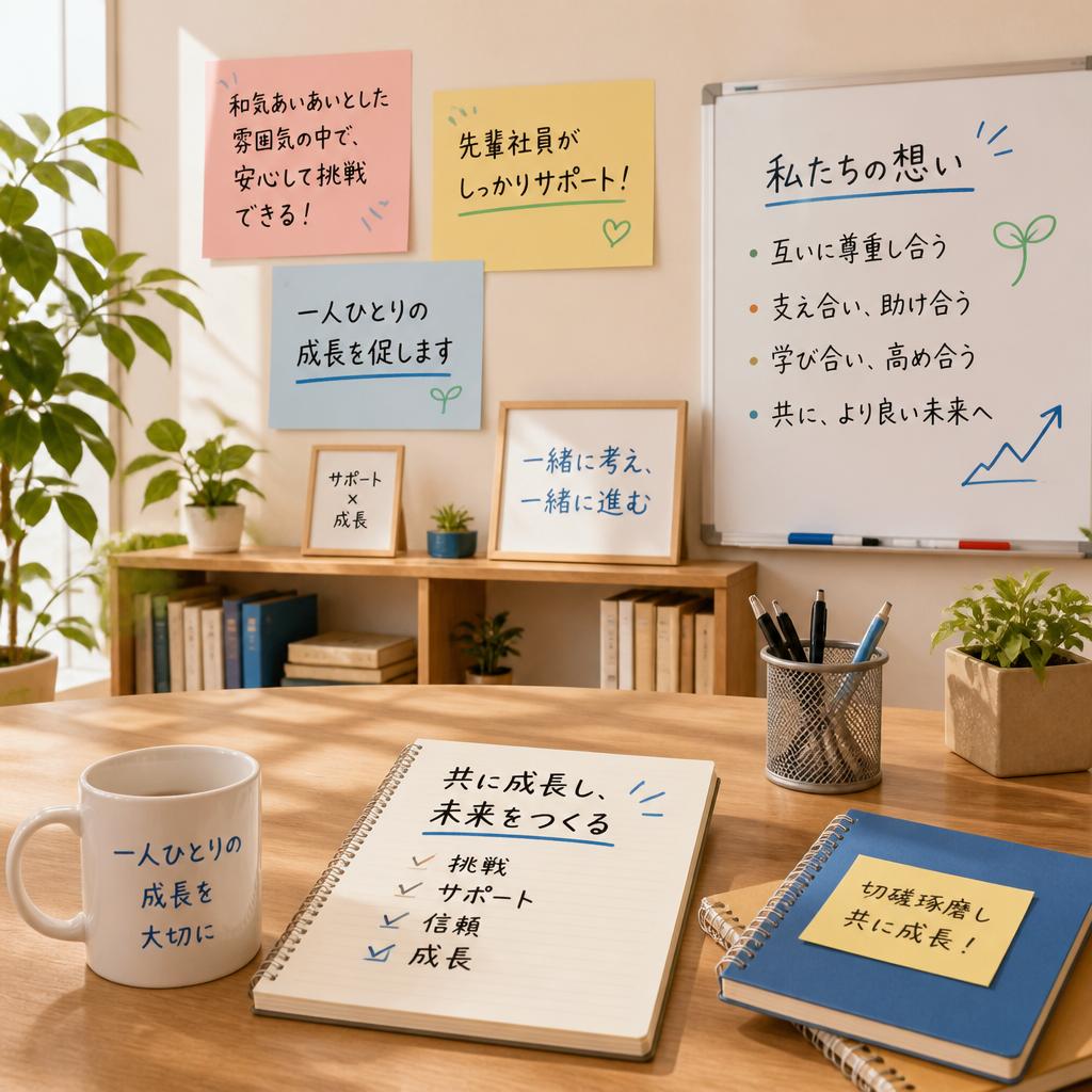 チームワークで成長できる職場環境