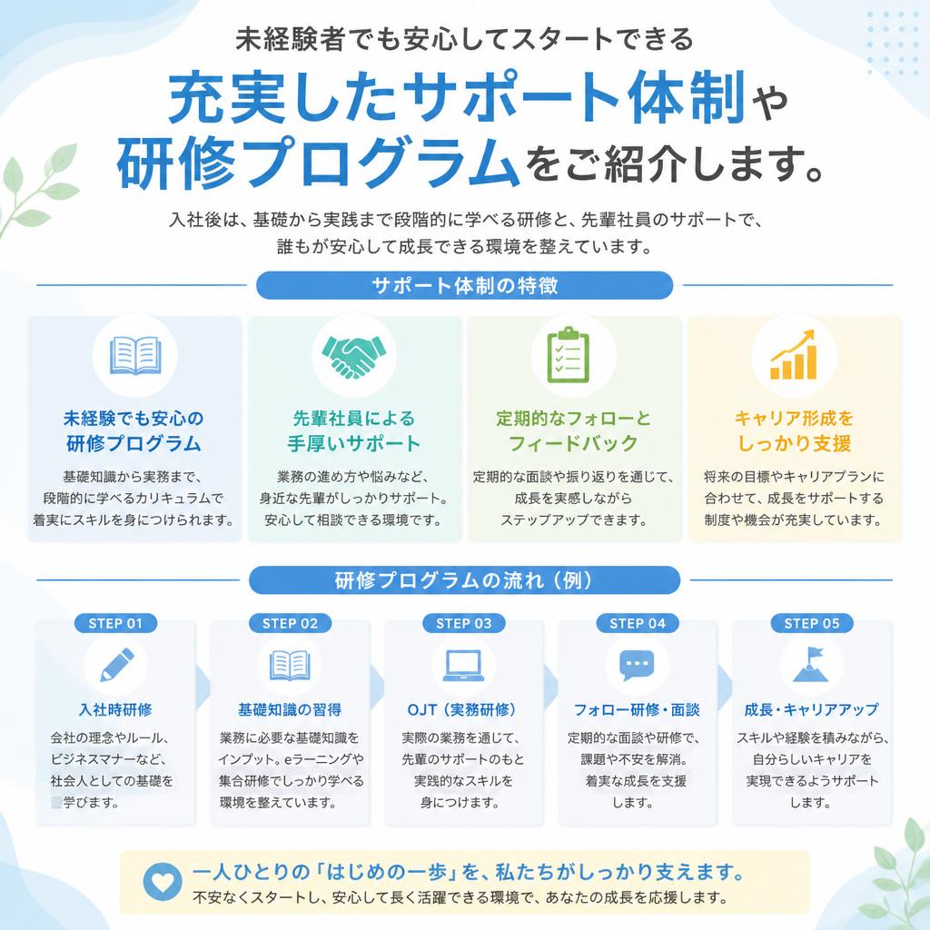 充実した育成体制