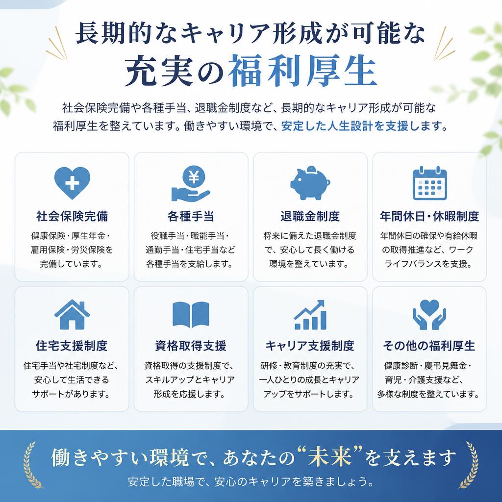 安心の福利厚生