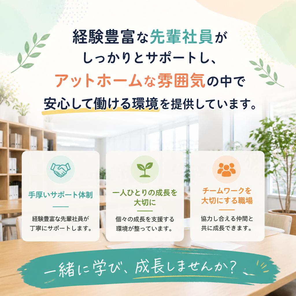 アットホームな職場環境