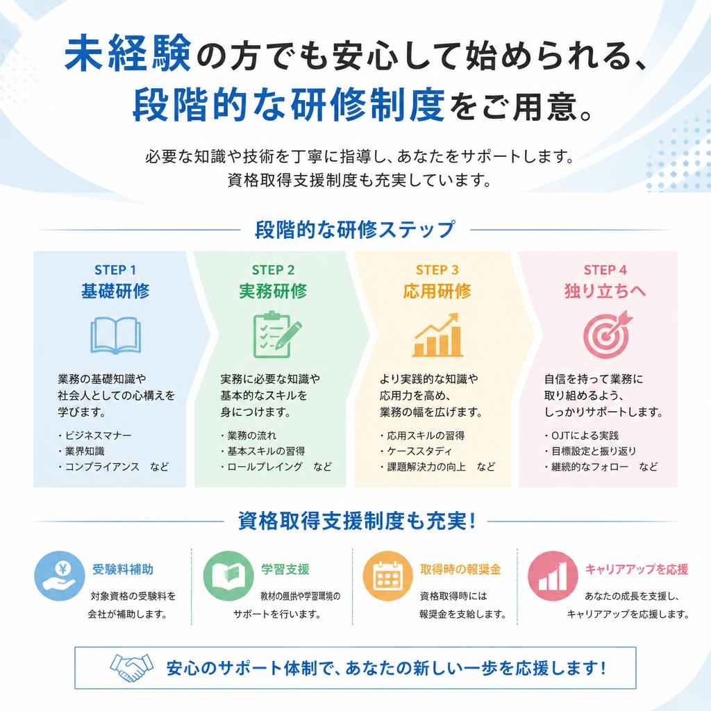 安心の研修制度