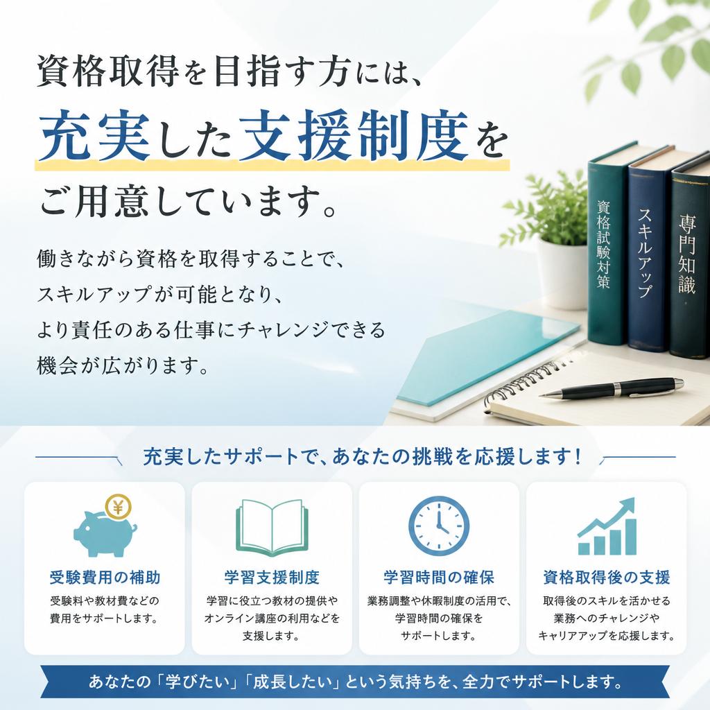 資格取得支援制度の魅力
