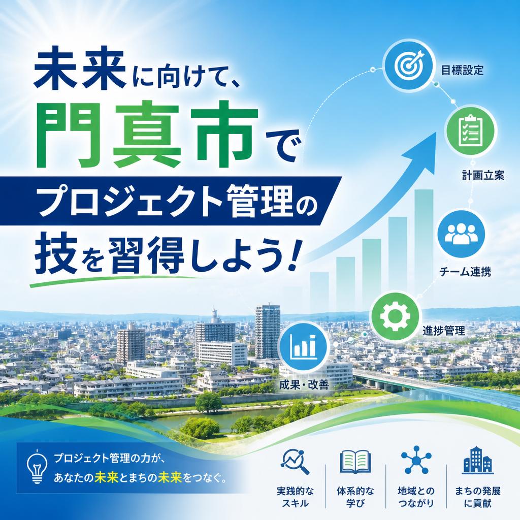 門真市で未来に向けて、プロジェクト管理の技を習得しよう！