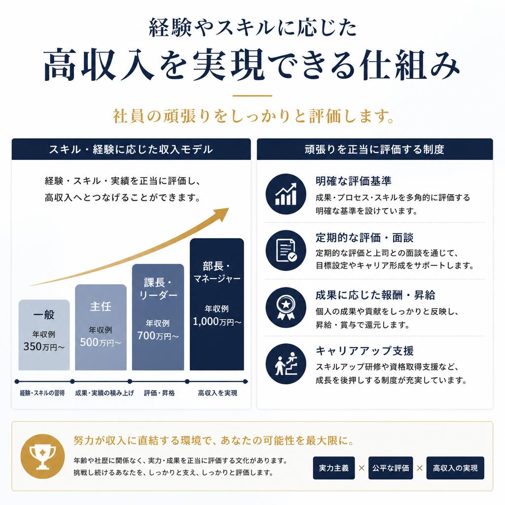 高収入求人：努力が報われる報酬体系
