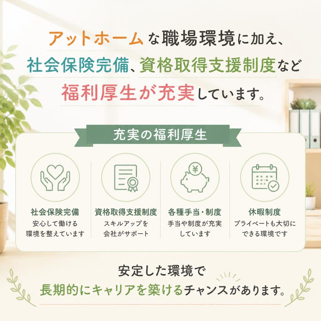 働きやすい環境と福利厚生の充実