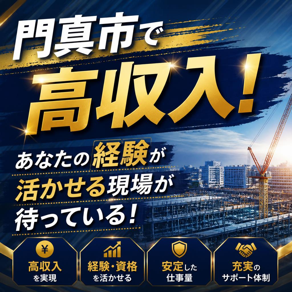 門真市で高収入！あなたの経験が活かせる現場が待っている！