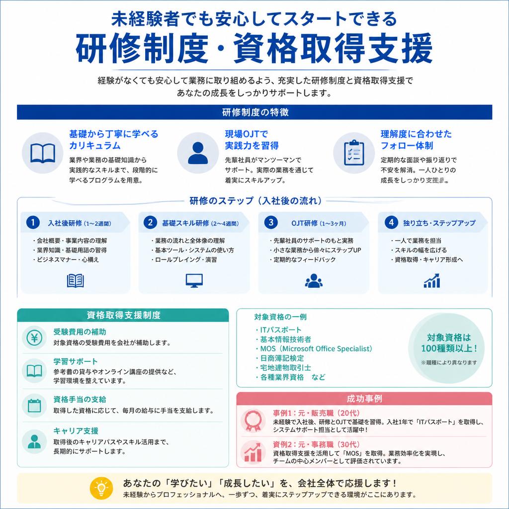 充実のサポート体制
