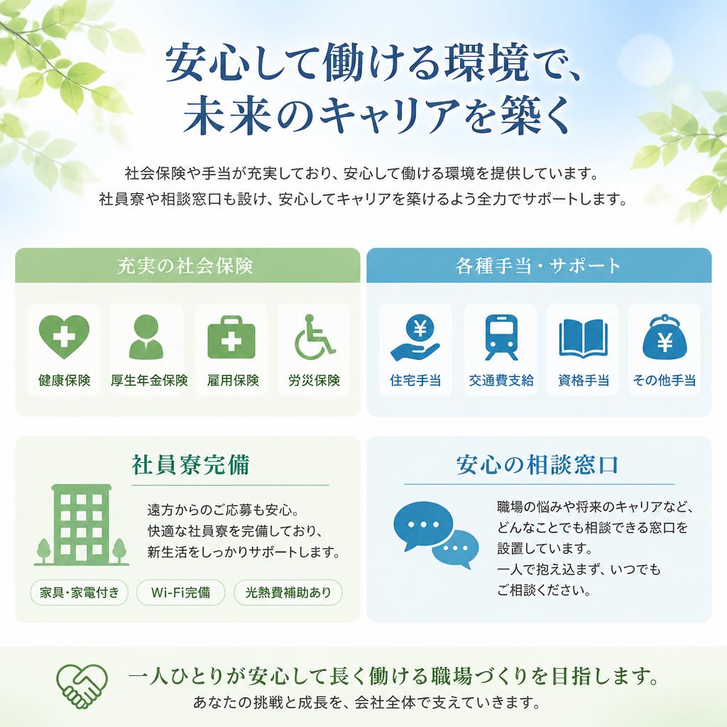 安心の福利厚生