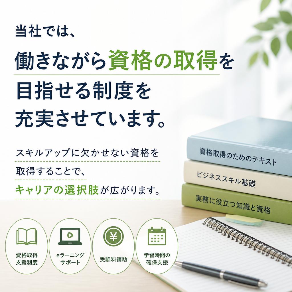 資格取得支援制度！