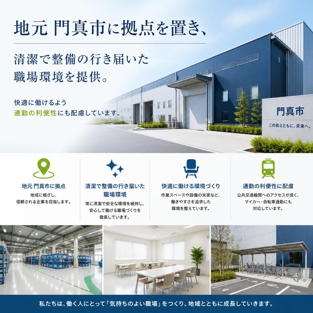 クリーンな職場環境で快適な働き方