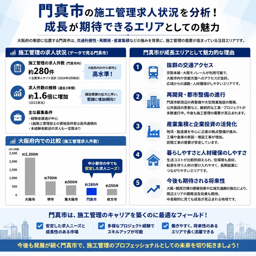 門真市での施工管理求人の現状
