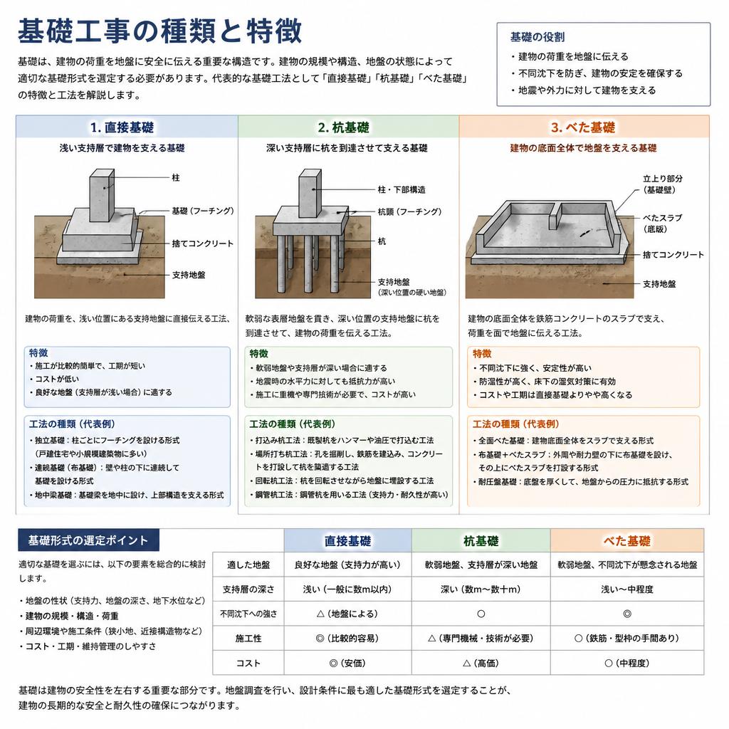 基礎工事の種類