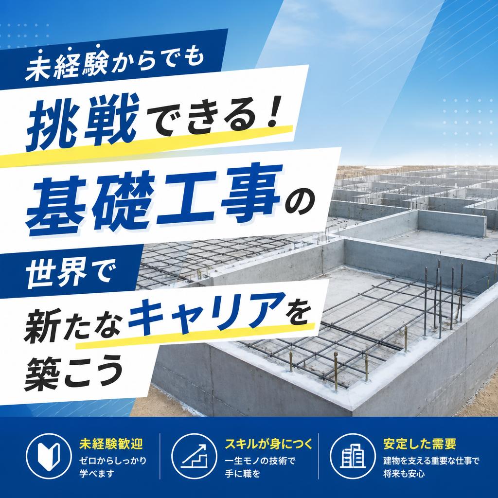 未経験からでも挑戦できる！基礎工事の世界で新たなキャリアを築こう